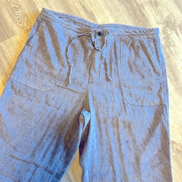 Pendleton Blue Woolen Linen Blend Wide Leg Pants High Rise Lightweight Trousers - Picture 8 of 8